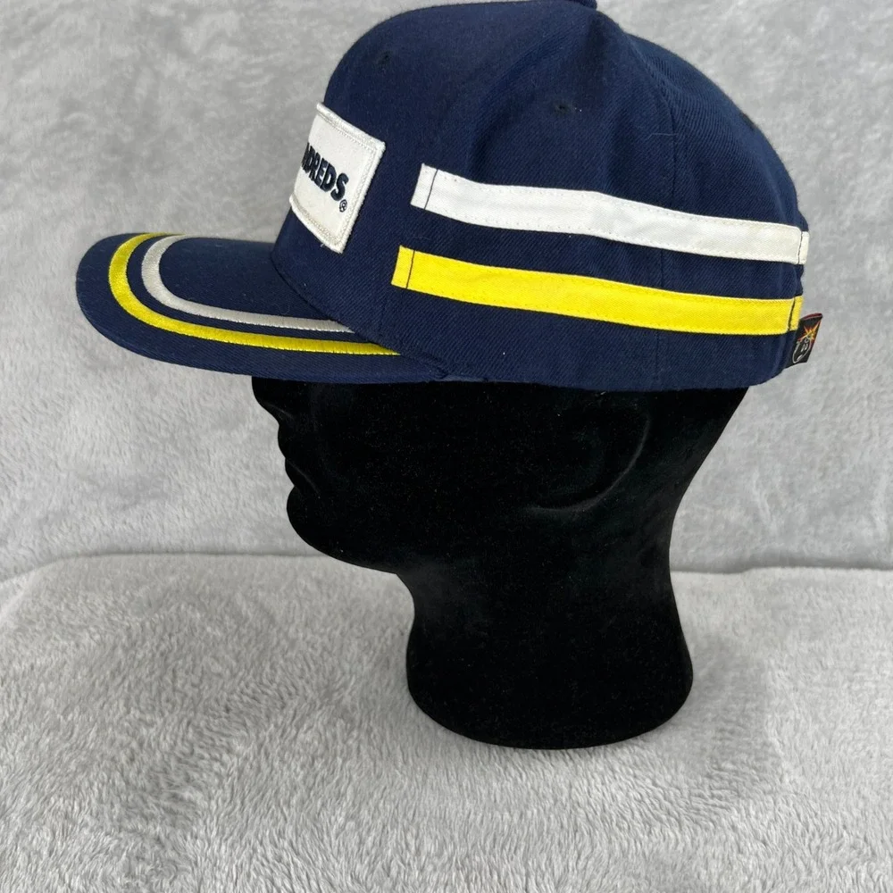 The Hundreds Racing Stripe Snapback Hat Navy Blue Streetwear Skate Logo Cap